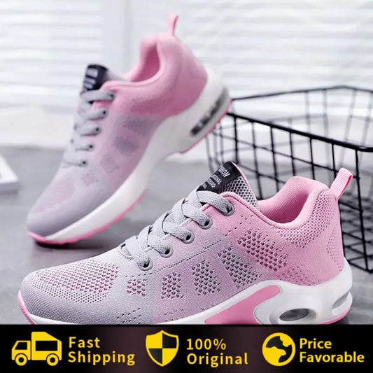 Soft Breathable Women's Lace Up Sneakers