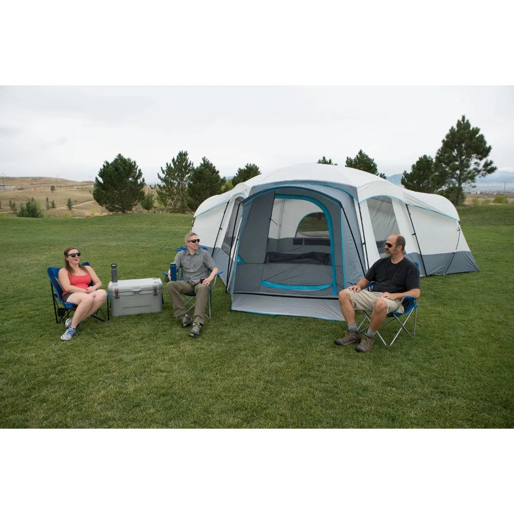 16-Person Cabin Tent for Camping With 2 Removable Room Dividers