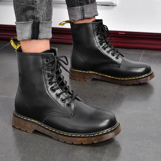 Leather Men Ankle Boots