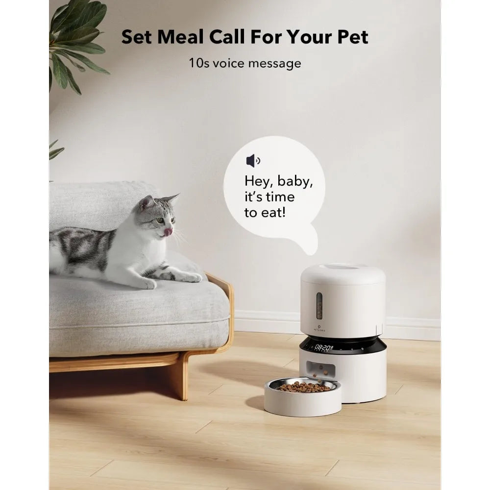 Automatic dog feeder, can keep fresh and timed, easy to set and program, built-in infrared detection function, pet feeder